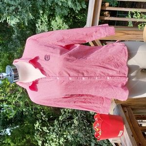 Ladies 3/4 sleeve Gamecock blouse, embroidered, USC, button front cotton, M